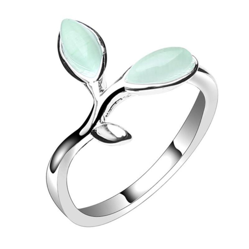 New Vintage Trend Leaf Opening Adjustable Women'S Ring For Ladies Personality Daily Holiday Party Jewelry Accessories