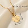 Engraved If It Is Meant To Be Heart Shape Stainless Steel Pendant Necklace