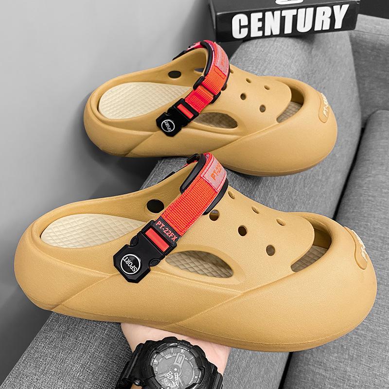 Unisex Summer Garden EVA Hole Shoes: Casual Outdoor Sandals & Trendy Beach Baotou Slippers