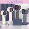 Handheld Mini Turbine Fan With Usb Rechargeable Led Display For Travel And Office Use