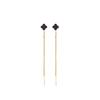 1 Pair of Ladies' Earrings, Four-Leaf Clover Tassel Earrings, French-Style Tassel Studs, Light Luxury Fashion Long Earrings
