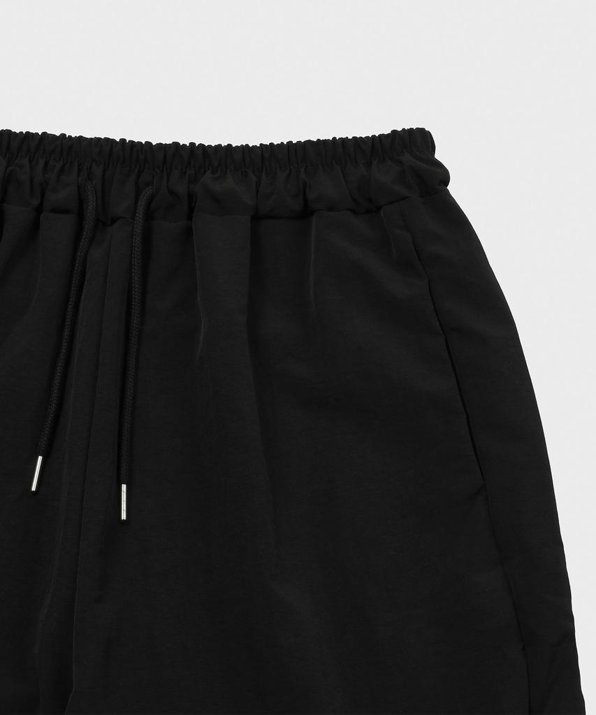SLOW RECORD HOUSE Parachute Flare Pants_Black