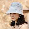 Mother Elegant Organza Sunscreen Basin Hat Outdoor Breathable Sunshade Sunscreen Hat Fashionable Versatile Bucket Hat