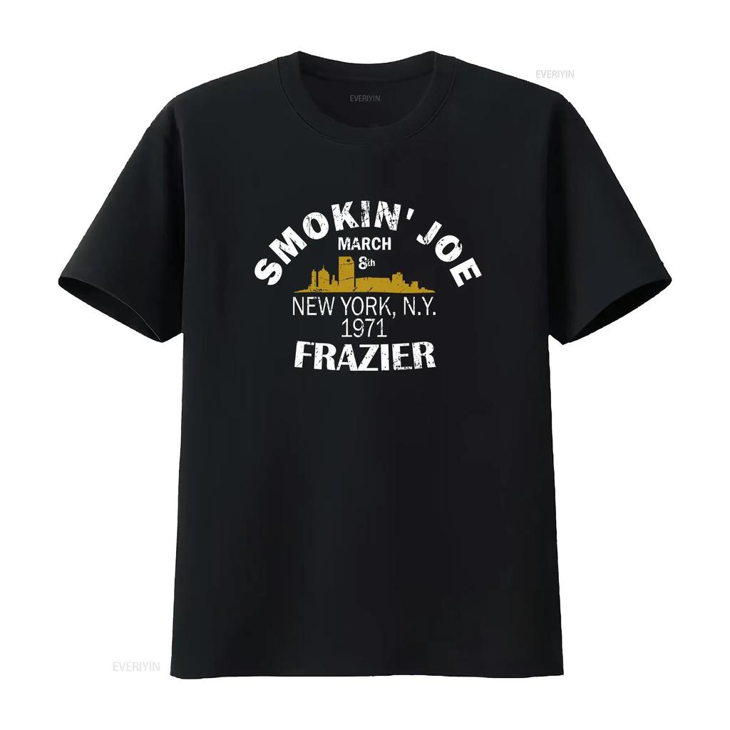 Joe Frazier Active T Shirt Logo Mens Black Funny Size S to 5XL vintage Washed Unisex Breathable designer clothes