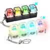 4-Button Rgb Keyboard Fidget Clicker Portable Keychain Sensory Stress Relief Toy For Teens Adults Office Home Decompression Gift