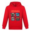Hot Sale Kids Sweatshirts Red Ball 4 Print Cartoon Children Hoodies Fashion Baby Pullover Casual Outwear Tops Girls Boys Clothes