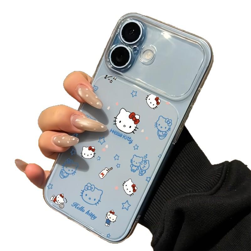 KT Cat Pattern iPhone 17/16PRO Large Window Phone Case