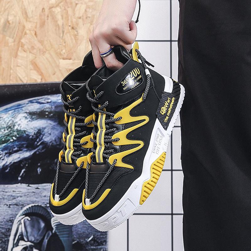 2025 Spring New Men's High-top Sneakers Men's Shoes Basketball Shoes Student Casual Shoes