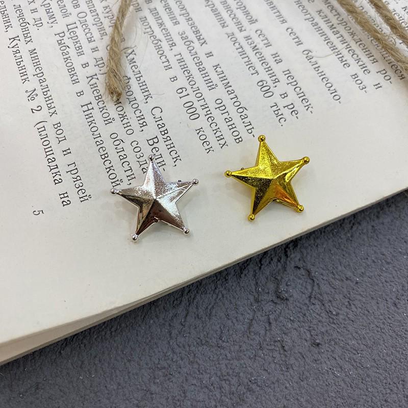 Mini 2cm Five-Pointed Star Christmas Tree Topper & Cake Insert with Ornaments