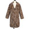VAYLA  Autumn Winter Fur Coat Women Fashion Casual Square Collar Imitation Leopard Faux Fur Coat Plush Long Coat Winter Jacket