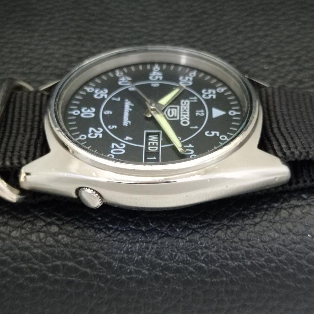 AUTOMATIC VINTAGE SEIKO 5 JAPAN 6309A MENS BLACK COLOR DIAL WATCH a701290-5 R206a-a701290
