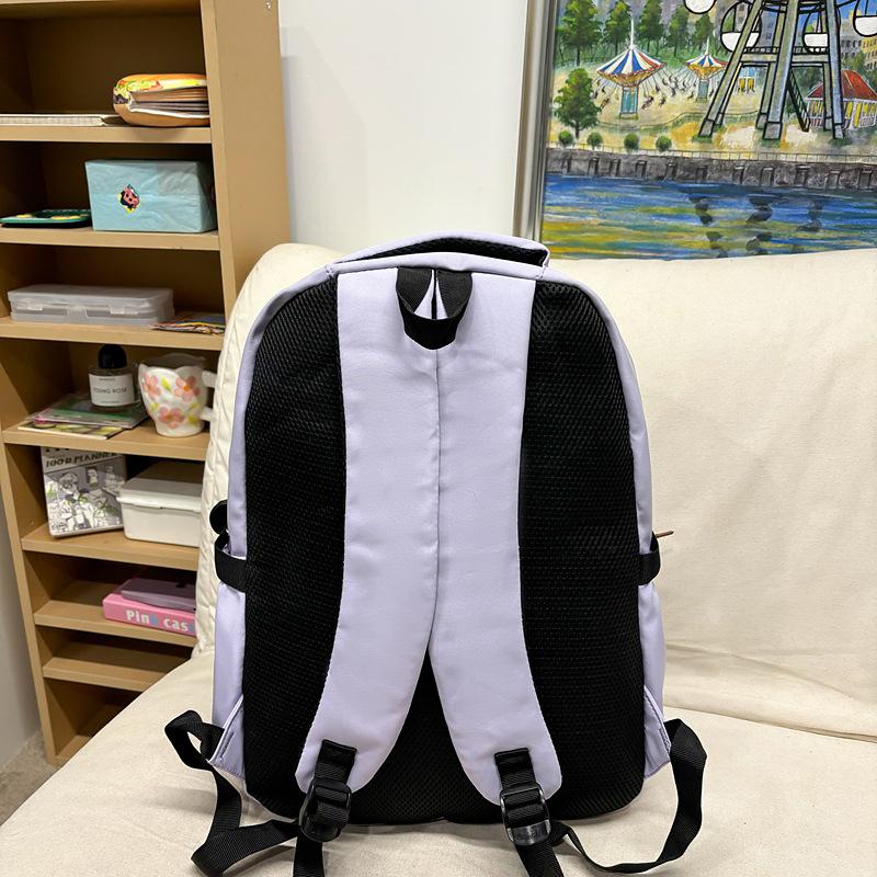 New small fresh backpack nylon large capacity junior high school student schoolbag high value casual backpack