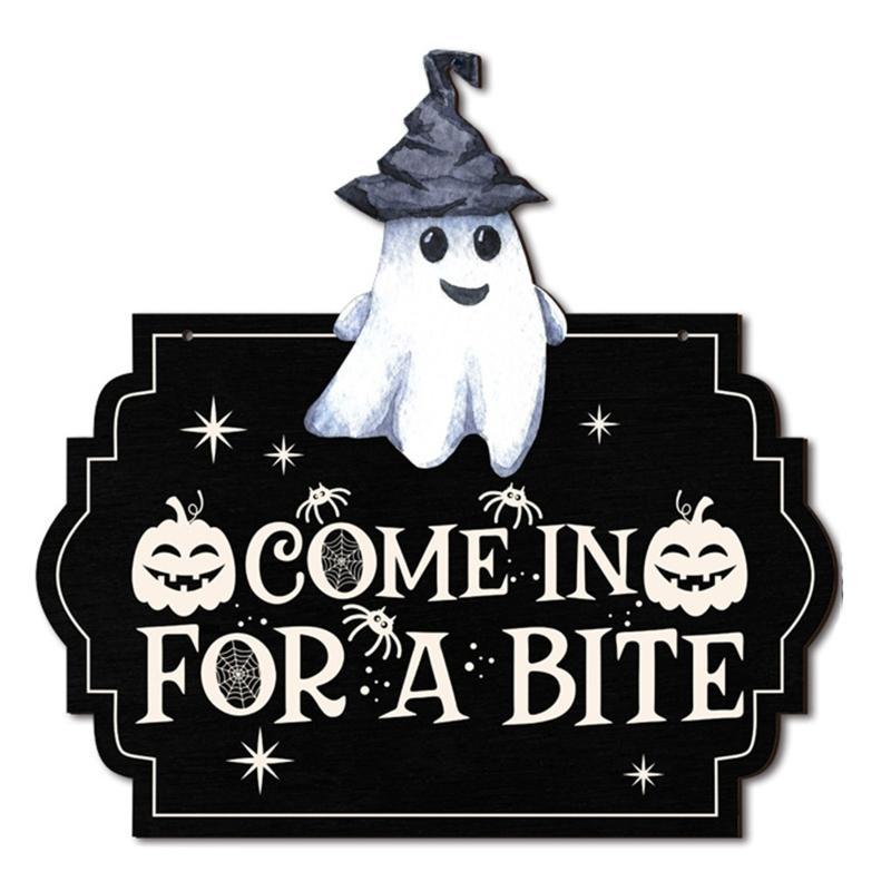 652F Halloween Hanging Ornaments Sign with Rope Hook for Festival Party Door