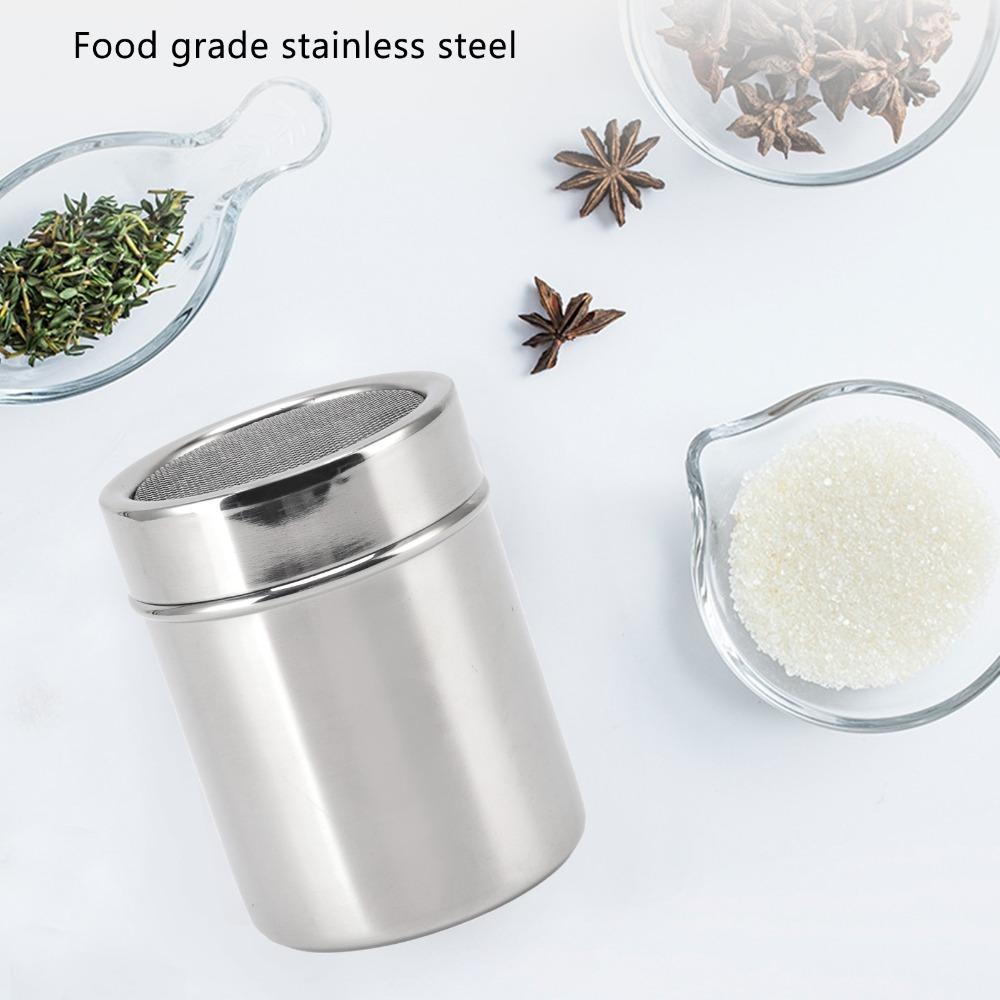 Rustproof Powder Sugar Shaker Food Grade Salt Dispenser Seasoning Shaker Dredge For Coffee Bar