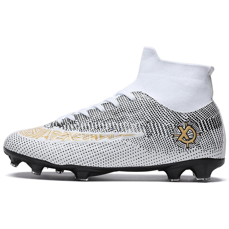 Neue C Luo High-Top-Fußballschuhe Kinder-Erwachsene Herren- und Damenstollen Training Kunstrasen Sportschuhe