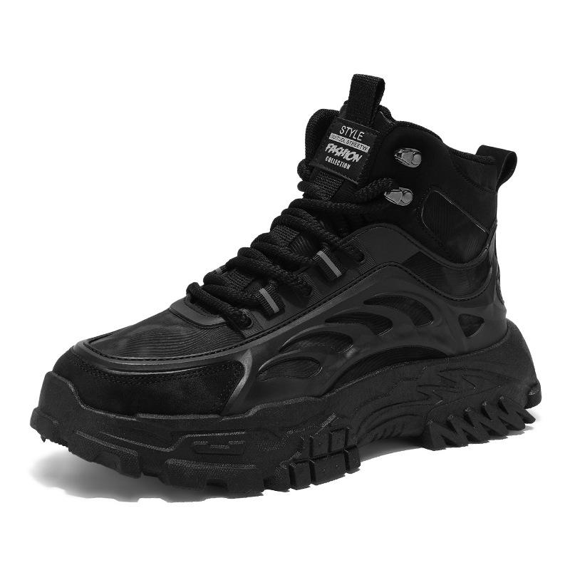 Herrenschuhe Herbst Neu Herren Martin Boots Vielseitige Schuhe Rutschfest und verschleißfest Plateau High-Top-Stiefel