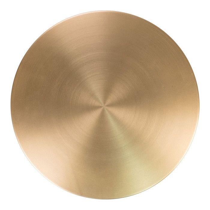 Table d'appoint en laiton et marbre Ø 51 x 52 cm