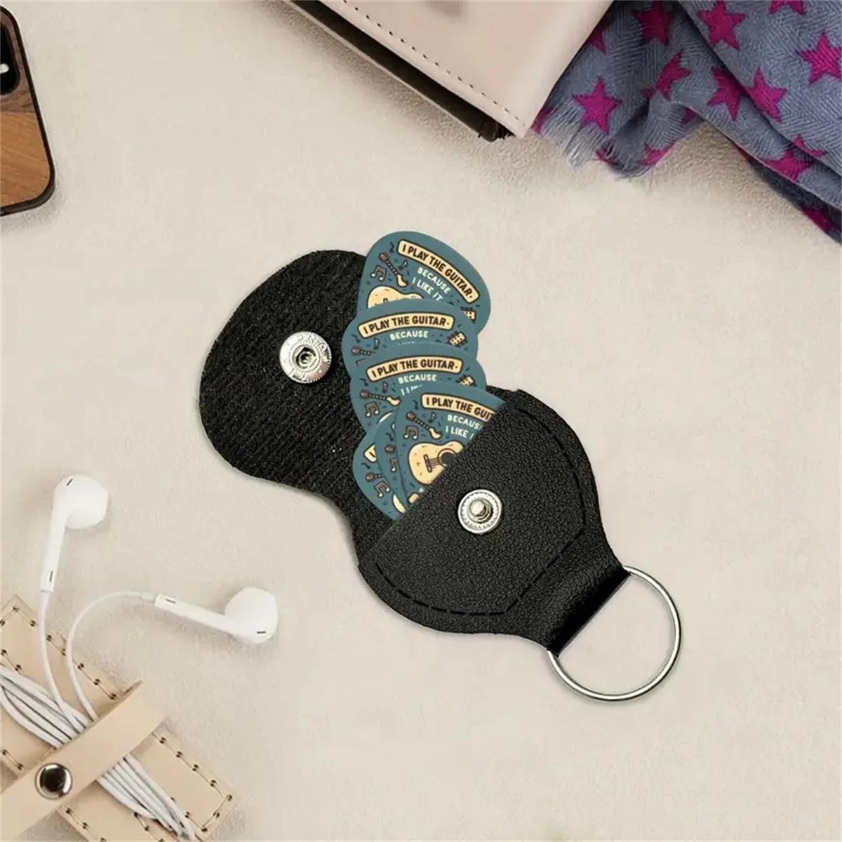 

Original Sound Guitar Picks, Double-Sided Printed Ukulele Guitar Finger Shrapnel, Keychain Holster, Gift for Music Lovers 0.71mm