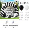 Black White Balloons Garland Arch Kit Birthday Party Decor Latex Ballon Baby Shower Bridal Shower Wedding Anniversary Decoration