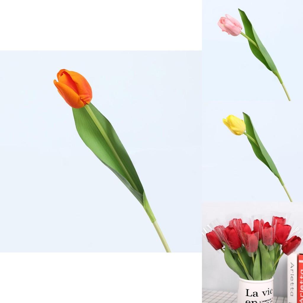 Realistic Tulipa Gesneriana Fake Flower Artificial Plant For Wedding Decoration And Photography Props