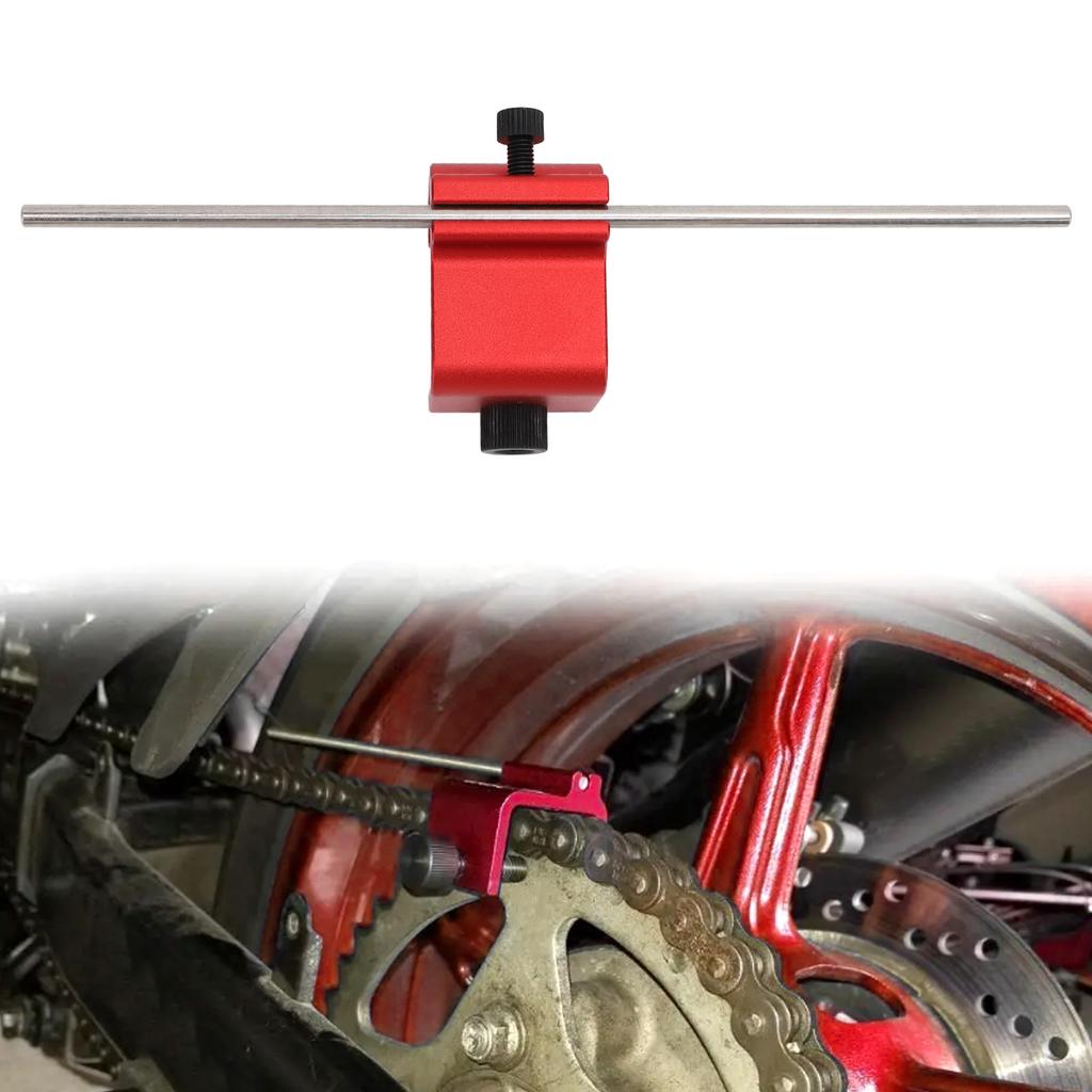 Motorcycle Chain Alignment Tool Quick Accurate Aluminum Alloy Chain Adjusting Tool for Motorcycles ATVs