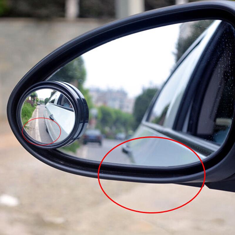 1 ks Čierne auto Zrkadlo mŕtveho uhla 360° Uhol pohľadu Nastaviteľné spätné zrkadlo