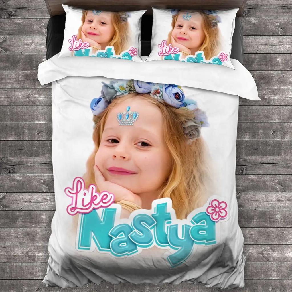 3D Gedrucktes Like Nastya Bettwäscheset Jungen Mädchen Einzelbett Queen-Size Bettbezug Kissenbezug Bett Kinder Erwachsene Mode Heimtextil