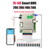 JBD BMS Automized Identify 7s-14s 7S 8S 9S 10S 11S 12S 13S 14S 20A 30A LFP NMC Smart BMS 24V 36V 48V Battery Management System