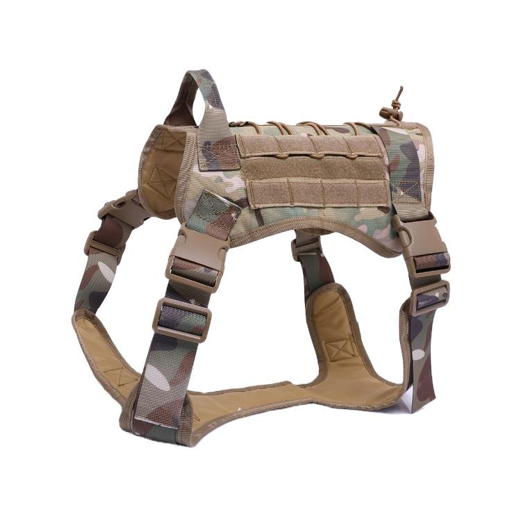 Waterproof Tactical Service Weight Pulling Dog Harness (Camouflage,M) камуфляжный