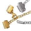 2pcs 5pcs Stainless Steel Ribbon Leather Ends Lobster Claw Clasps Extension Chain Connector Fastener Clasps Bracelet DIY Making
