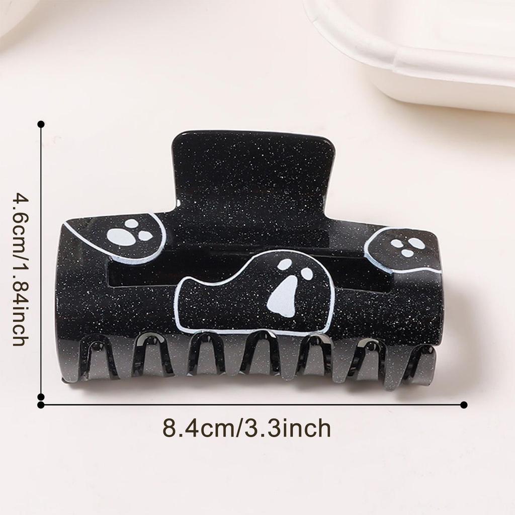 Creative Halloween Glitter Ghost & Spiderweb Hair Clip for Women