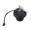 Fuel Filler Cap with 2 Keys for Land Rover Defender 90 110 Secure Locking ABS Black Easy Tall OEM LR075664 LR032977