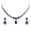 Necklace Set Rhodium Plated Crystal Studded Stylish Jewellery Gift for Women & Girls