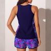 Women's Sports Swimsuit Two-piece Set, Vest , Shorts, Printed