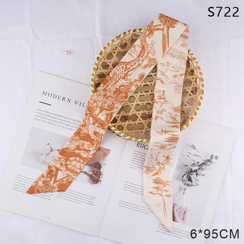 Versatile Vintage Silk Scarf: Hair Tie, Headband, Bag Accessory