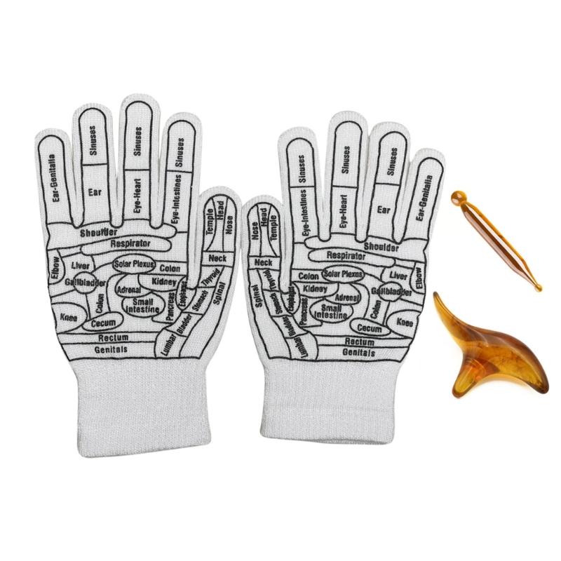 Acupunctures Gloves Reflexology Gloves Socks with Massage Tool Physiotherapys Tools for Household Hand Spa Tired Relieve