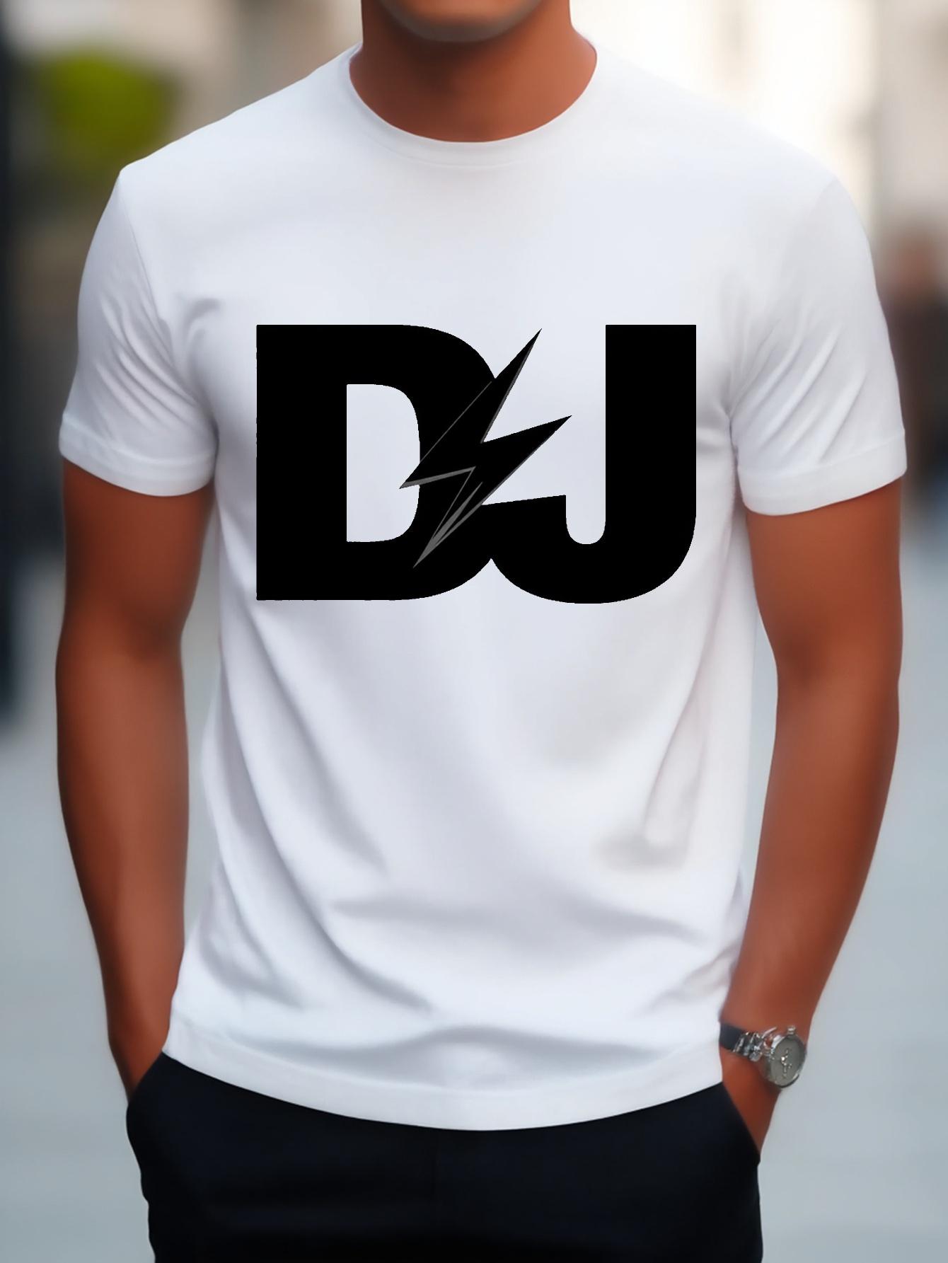 DJ Graphic T-shirt - Black with Bold Red & White Print XXXXL
