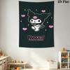 Kuromi'S Magical Adventure Tapestry Background Cloth Wallmounted Home Decor Work Of Art Background Cloth