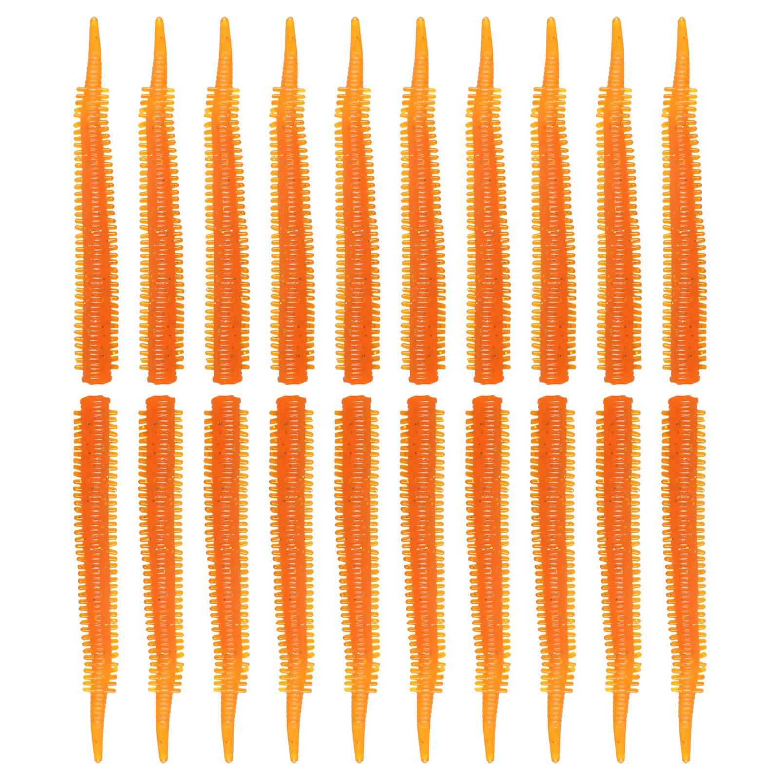 

20Pcs 8cm Soft Lure Trout Worm Bait Fishing Worm Stretchable TPR Worm Fishing Lure Baits Tackle for Bass Trout Fishing 3