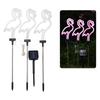 3pcs/Set Flamingo Neon Signs Light Solar Garden Decor Waterproof Stake Lawn Lamps Gift Courtyard Wedding Party Festival Decor