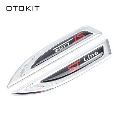 1 Pair Metal ST Line Logo Fender Side Sticker Emblem For Focus 2 Focus 3 FIESTA Kuga FUSION ESCAPE EDGE Badge Car Styling