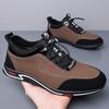 Mens Sneakers 2026 New Lace Up Business Casual Shoes Snug Cushioned Daily Wear Fashion Leather Walking Shoes for Men