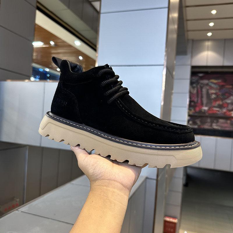 British Martin boots autumn new leather casual shoes platform matte leather short boots big head shoes gmd