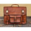 Genuine Vintage Brown Leather Messenger Bag Shoulder Laptop Bag Briefcase