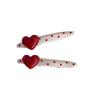 Red Polka Dot Pearl Duckbill Clip – Versatile Whitening Bangs & Sideburns Hairpin