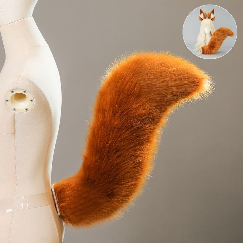 Jade Algen Front Katze Mädchen Cos Requisiten Comic Ausstellung Verkleiden Fuchs Tier Ohr Stirnband Plüsch Fuchs Ohr Stirnband Fuchs Schwanz Set