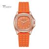 Square Dial Women Watch Casual Rhinestone Silicone Strap Quartz Movement Confidence-boosting Elegant Ladies Girls Dress Wristwatch Fashion Jewelry