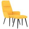 Relax Armchair with Footstool Mustard Yellow Fabric