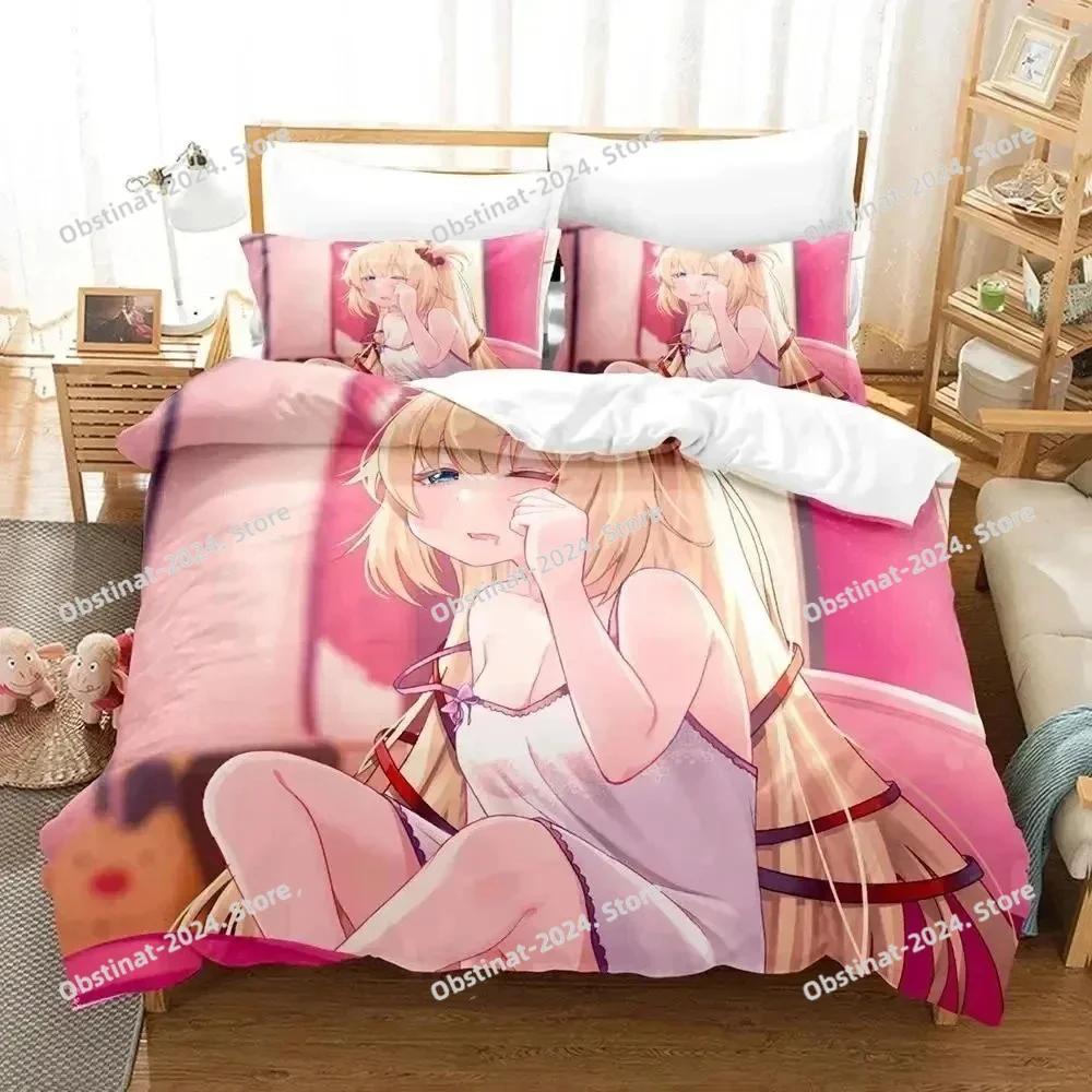 Anime Akai Hato Beding Set Printed Bed Linen Set With Pilowcase Bed Soft Duvet Cover Soft Single Double Quen Super King-Sized Dimensionsd Dimensions