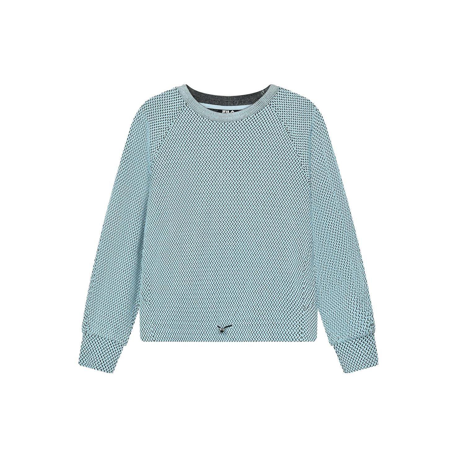 

FILA Emerald Solid Color Round Neck Casual Pullover Sweatshirt Women sweatshirt Lake-Blue F11W414218F-LB S